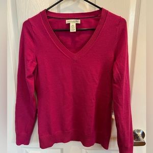 Banana Republic fuchsia Extra fine merino wool sweater size small